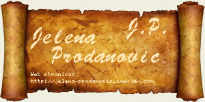 Jelena Prodanović vizit kartica
